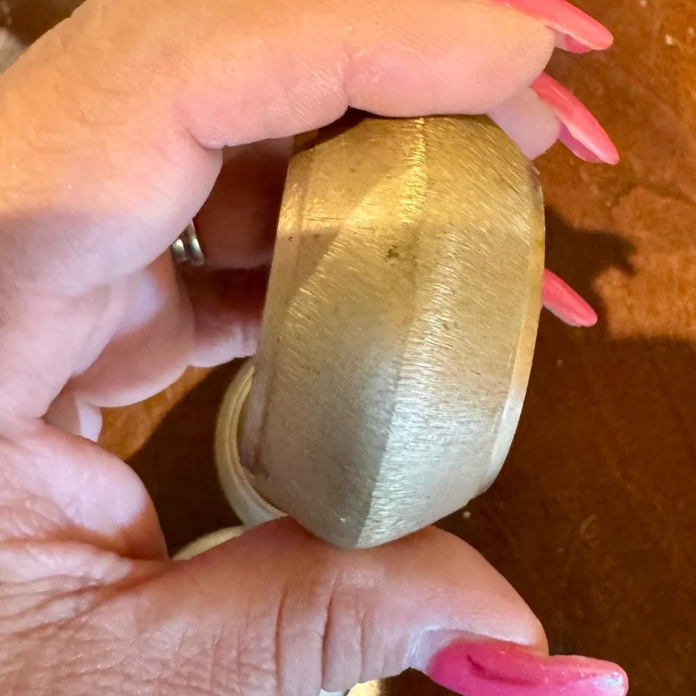Vintage Pier 1 Brushed Metal Gold Napkin Rings (set of 4)